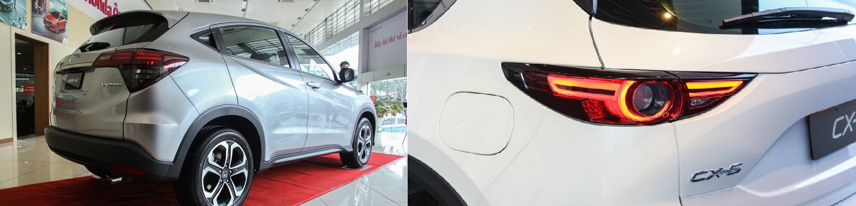 So sánh ngoại hình ô tô Honda HR-V 2019 và Mazda CX-5