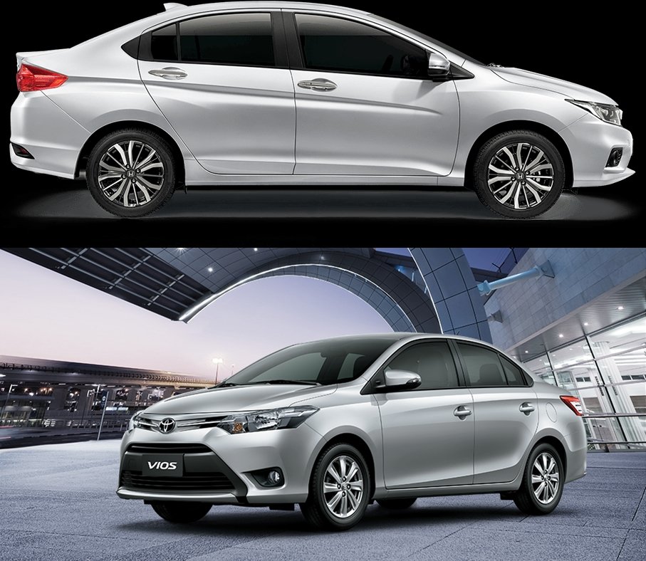 So sánh thiết kế Honda City và Toyota Vios