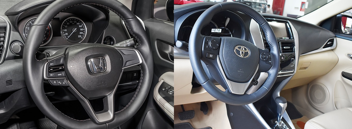 So sánh nội thất Honda City và Toyota Vios